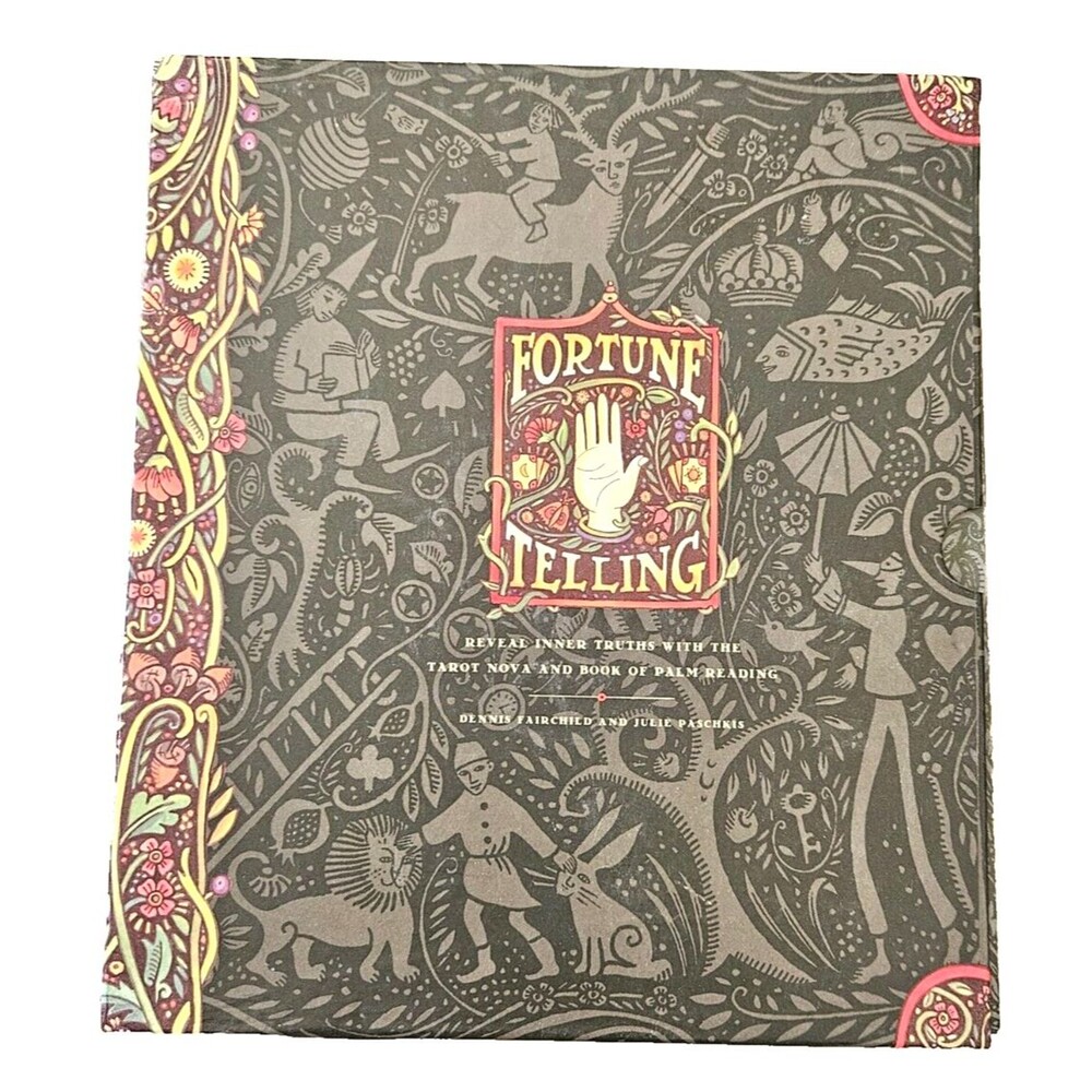 FORTUNE TELLING Tera Nova Mini Cards w/Card Meanings & Palm Reading Book Set